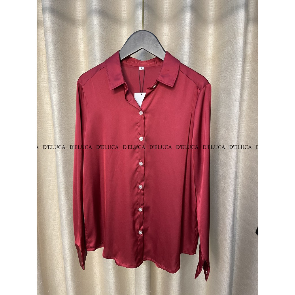 [Hình Thật+Video Tự Quay] 💖 Áo Sơ Mi Nữ Lụa Hàn Cổ Đức Cao Cấp 💖 Sơ-Mi Trơn Công Sở Cá Tính (Có Sẵn) | BigBuy360 - bigbuy360.vn