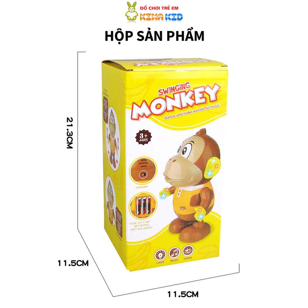 Đồ Chơi Khỉ Con Nhảy Múa, Có Đèn Phát Nhạc Vui Nhộn Cho Bé