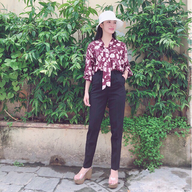 Quần tây nữ vải tuyết mưa, quần âu nữ công sở lưng cao form đẹp | BigBuy360 - bigbuy360.vn