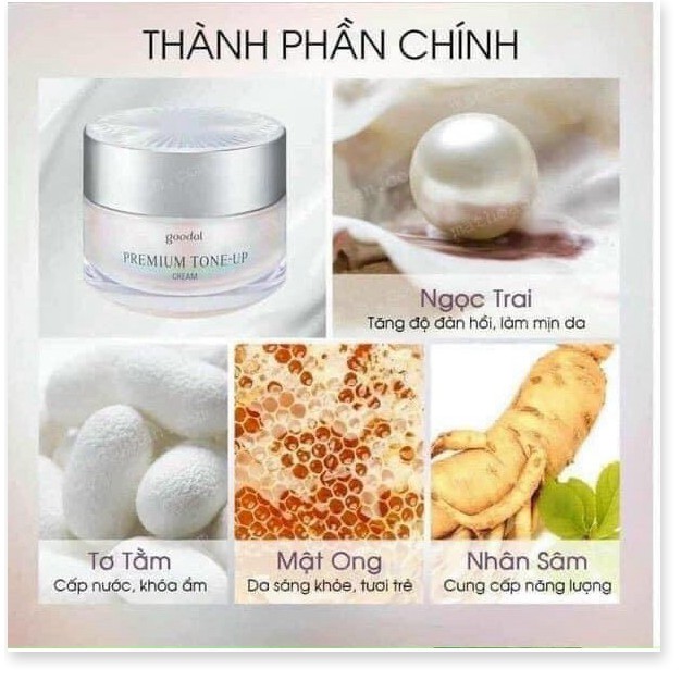 [Mã giảm giá mỹ phẩm chính hãng] Kem Dưỡng Ốc sên Clio Goodal Premium Tone- Up 30 ml