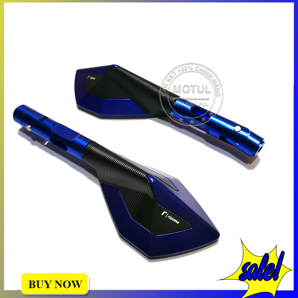 Gương xe máy mini thời trang Rizoma 5 cạnh màu cán đẹp lắp trái phải cho Wave AB SH SH Mode Airblade...