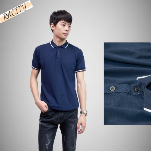 Áo Phông Nam có cổ bẻ đẹp tay ngắn Polo cao cấp giá rẻ RACITY AT02 | BigBuy360 - bigbuy360.vn