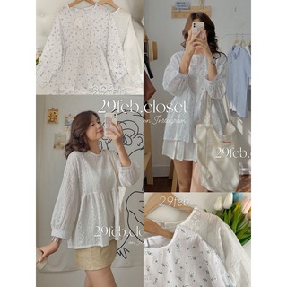 Áo babydoll hoa xuyên thấu