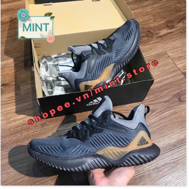 Xả kho tồn -  ( Video cận cảnh ) GIÀY THỂ THAO SNEAKER ALPHA BOUNCE 2018 ĐEN VÀNG _ : P:{ = :