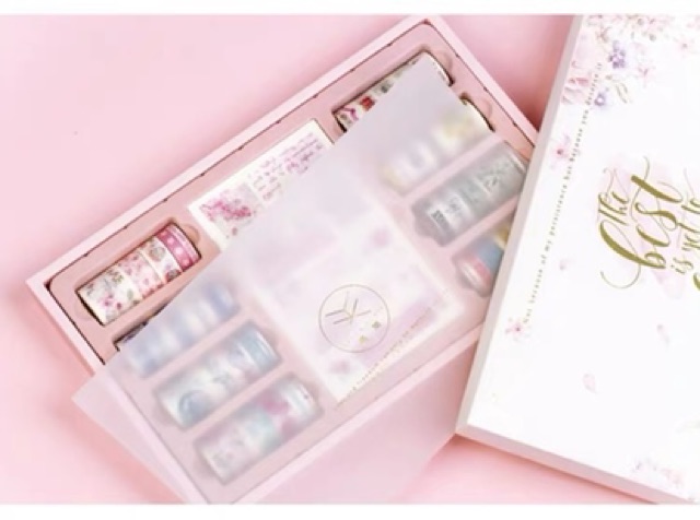 Set 40 cuộn băng keo và 40 tấm hình dán sticker
