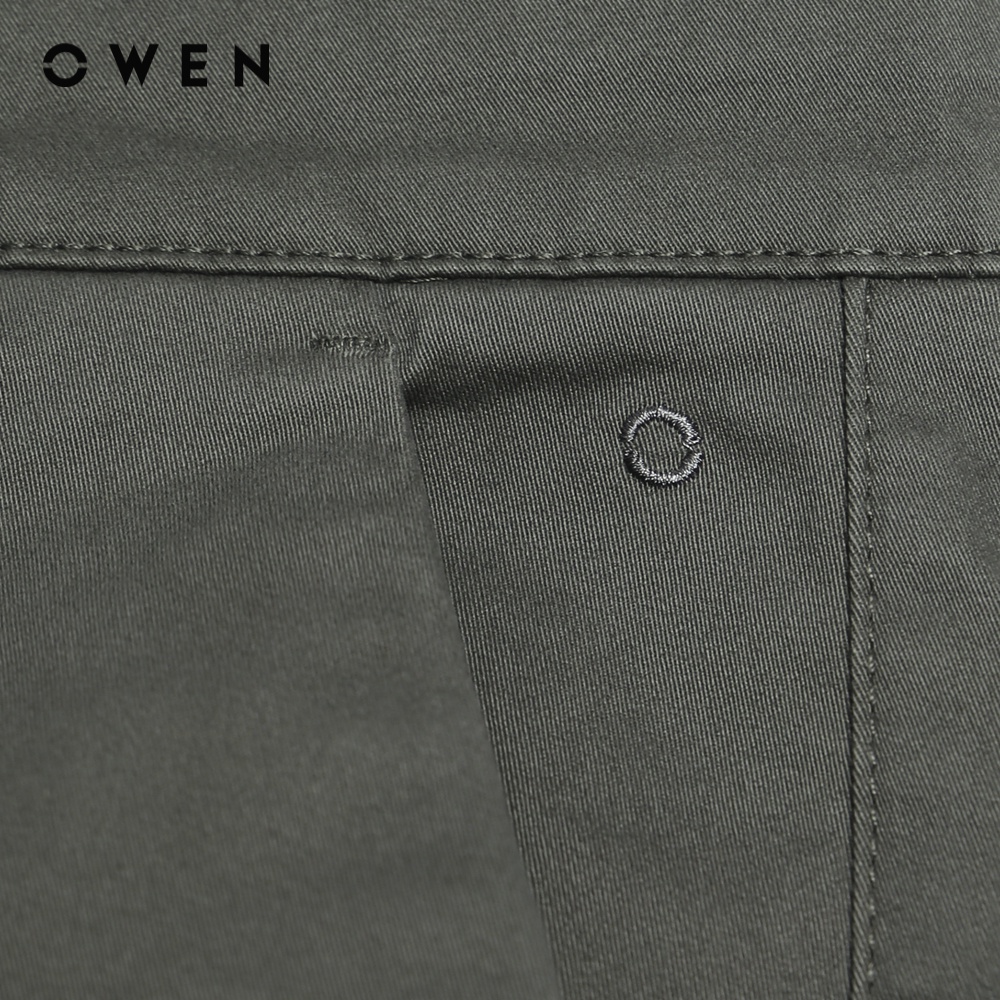 OWEN - Quần khaki Slim Fit Rêu - QKSL220658