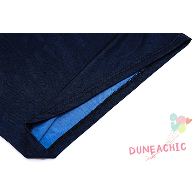 DUNEA Đầm dài tay phối lưới phong cách quyến rũ cho nữ