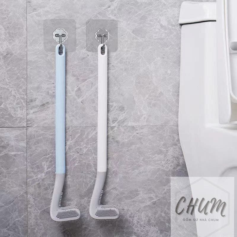 chổi cọ bồn cầu, toilet, vệ sinh nhà tắm Silicon PT20 Chum