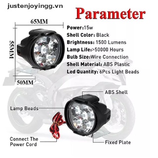 [Z&O]1 LED Motorcycle Headlight White Super Bright 6 LED Work Spotlight、
