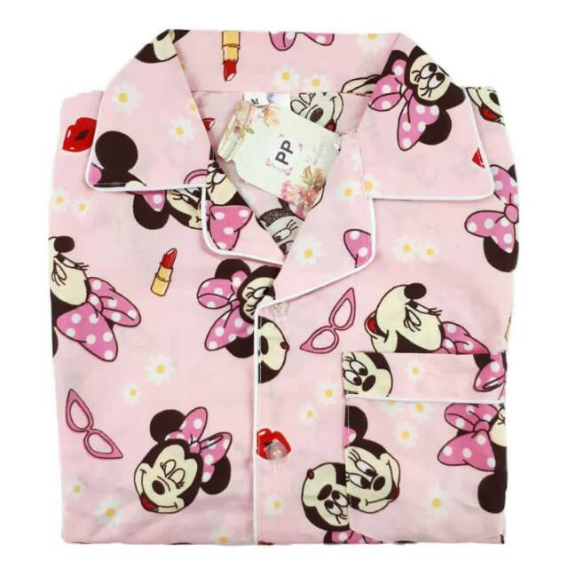 Bộ Đồ Ngủ Cotton Tay Ngắn / Dài In Hình Mickey / Minnie / Đôi Môi / Mặt Đáng Yêu Cho Bé 3t-10t