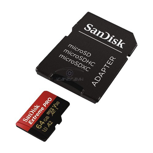( ship nhanh nội thành HN ) Thẻ Nhớ MicroSDXC SanDisk Extreme Pro V30 A2 64GB tốc độ 170MB/s SDSQXCY-064G-GN6MA
