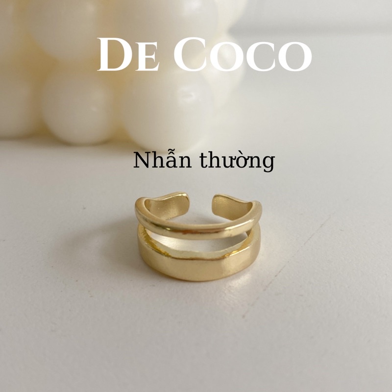 Nhẫn nữ màu vàng gold Layer De Coco