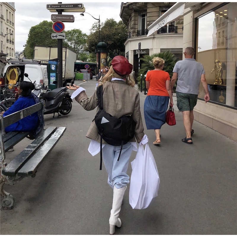 Túi đeo chéo màu đen phong cách Hip Hop thời trang cho nam