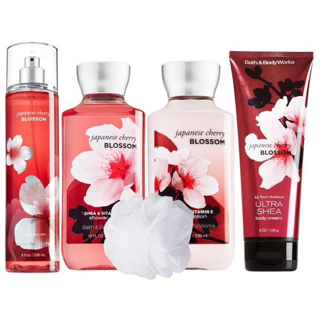 Bộ sản phẩm BATH AND BODY WORKS mùi Japanese Cherry Blossom