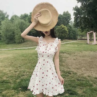 Váy 2 dây hoa nhí
