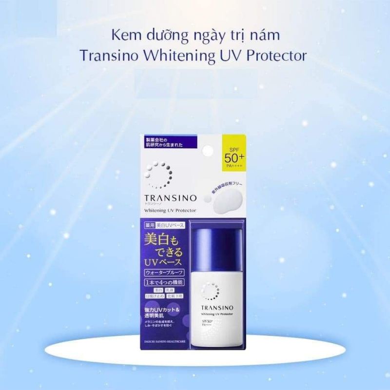 Kem dưỡng ngày chống nắng Transino Whitening Day Protector Nhật Bản 3 in 1 - Chai 30ml