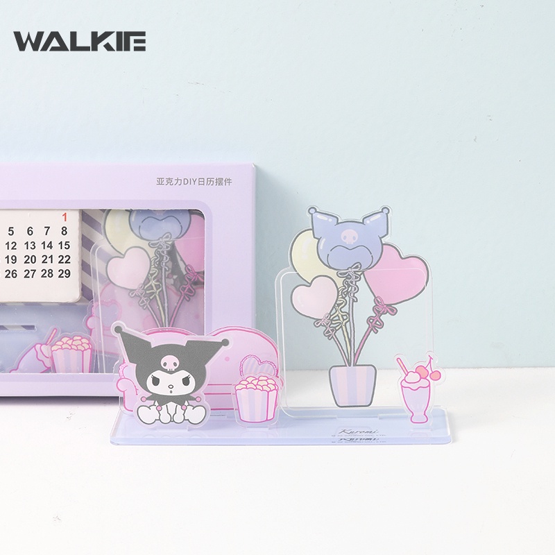 Lịch Để Bàn Diy Hình Cô Gái Anime Kuromi My Melody Cinnamoroll Dễ Thương