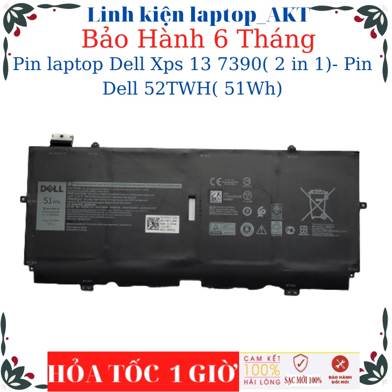 Pin laptop Dell Xps 13 7390 2 in 1 XPS 13 9310 2-in-1 Pin Dell 52TWH( 51Wh)