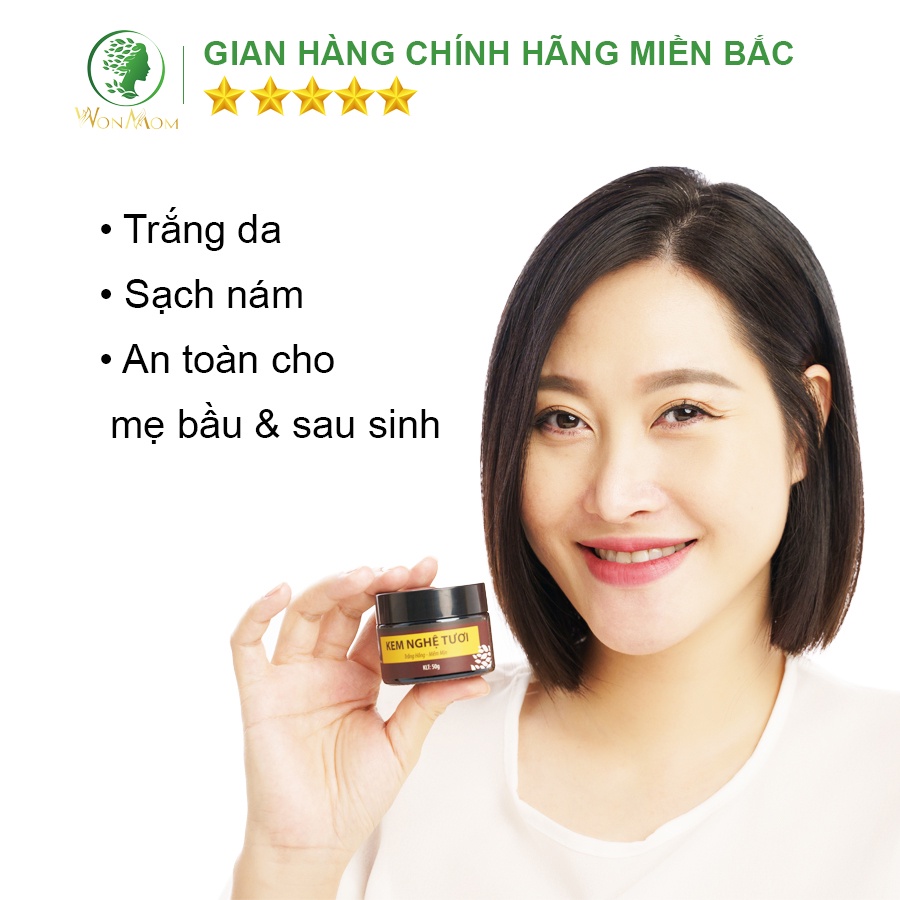 [ Giảm 35K - Đơn 339K ] Kem nghệ tươi dưỡng da trắng mịn, sạch sạm nám Wonmom 50 Gr