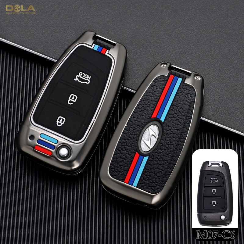 Vỏ ốp khoá xe hơi - Bọc chìa remote ô tô Hyundai Accent MT Bản Thiếu Chìa Gập 2018
