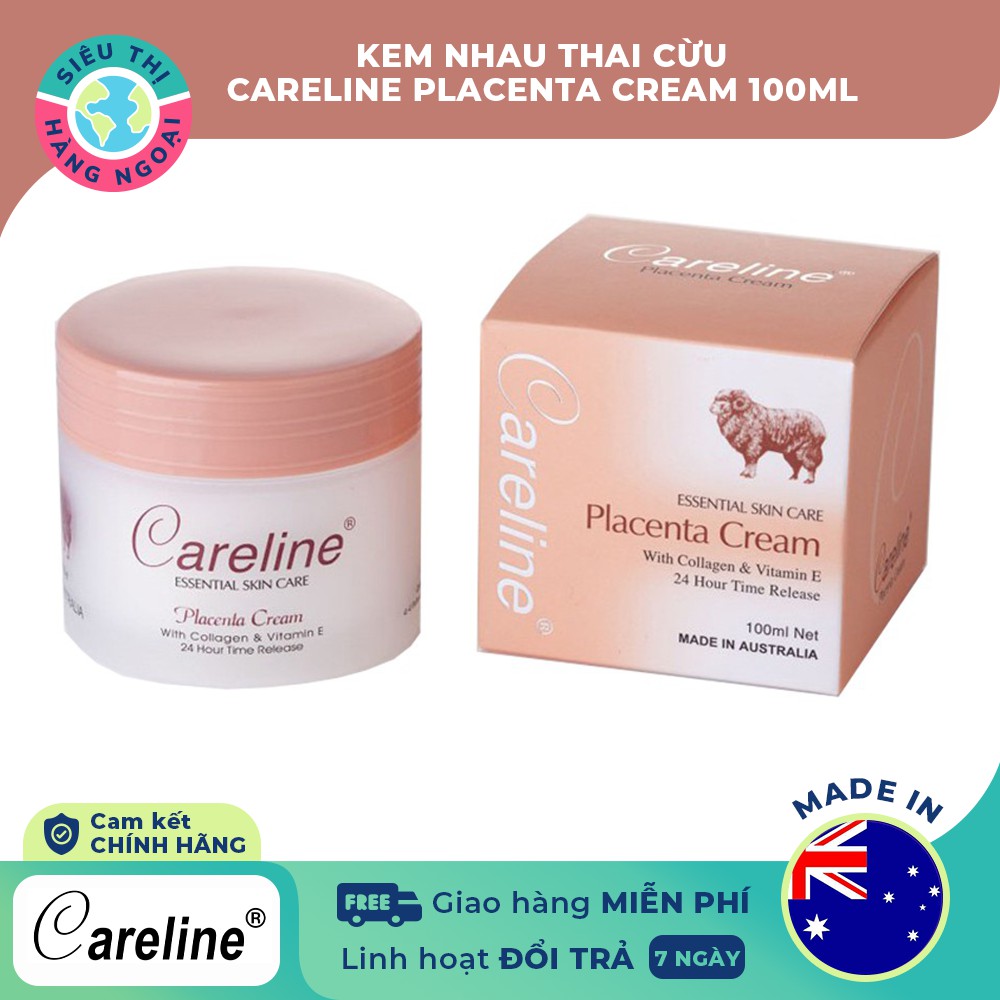 Kem Nhau Thai Cừu Careline Placenta Cream[dưỡng ẩm,phù hợp da khô &amp; nứt nẻ] Hàng Úc(được bán bởi Siêu Thị Hàng Ngoại)