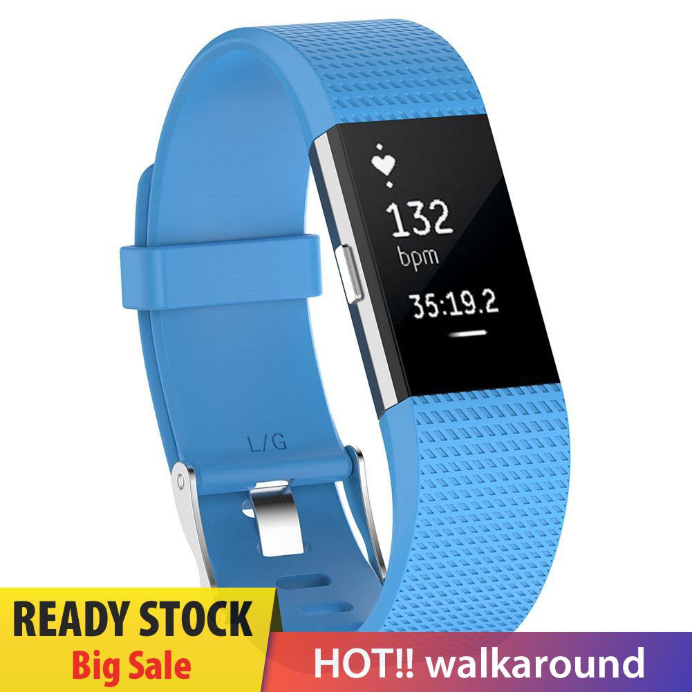 Dây đeo đồng hồ thể thao bằng silicon mềm cho Fitbit Charge 2 # 8y