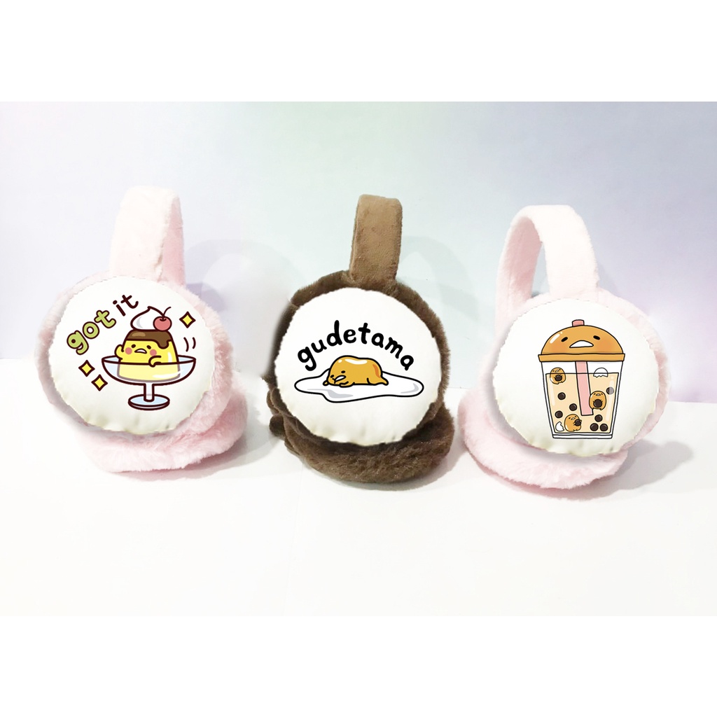 bịt tai lông trứng lười gudetama BTL7 Bịt tai ấm mùa đông dễ thương cute hoạt hình