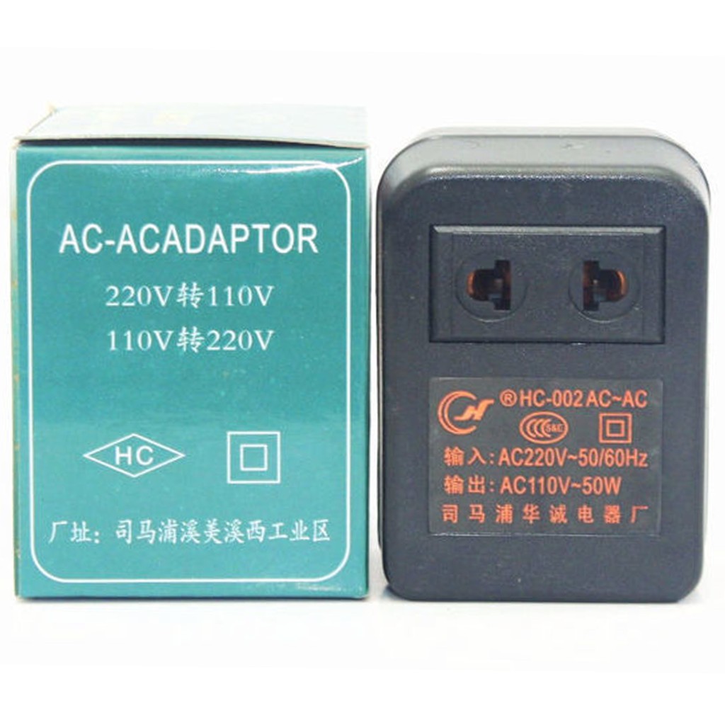 Adapter đổi điện 220V => 110V HC-002AC-AC 50 Watt