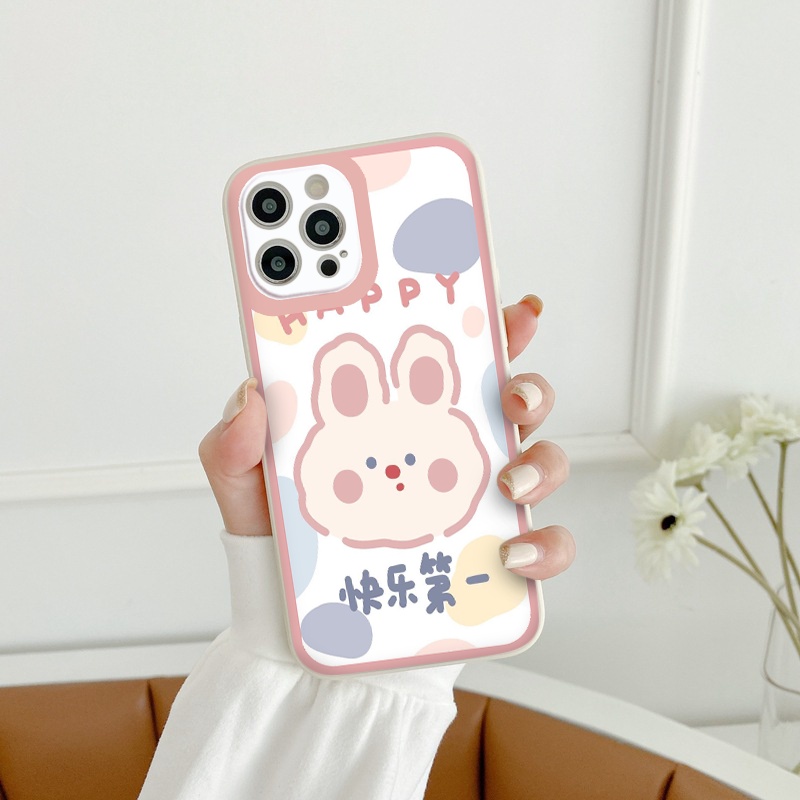 Ốp lưng iphone Gấu Happy cạnh vuông dẻo ip 6splus/7/7plus/8/8plus/x/xr/xs/11/12/pro/max/plus/13promax tr005
