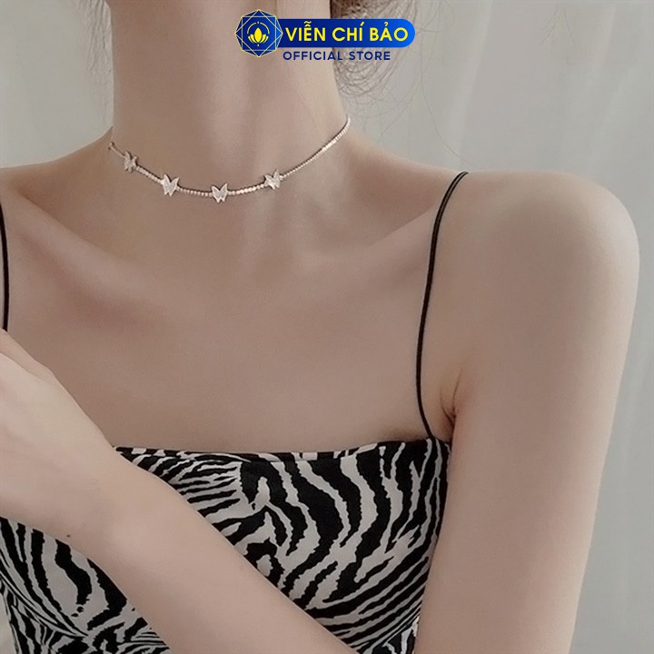 Dây chuyền bạc nữ Chocker Butterfly chất liệu bạc 925 thời trang phụ kiện trang sức Viễn Chí Bảo D000202