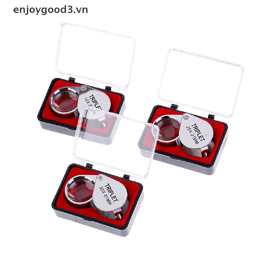 ++ Triplet Jewelers Eye Loupe Magnifier Magnifying Glass Jewelry Diamond With Box .