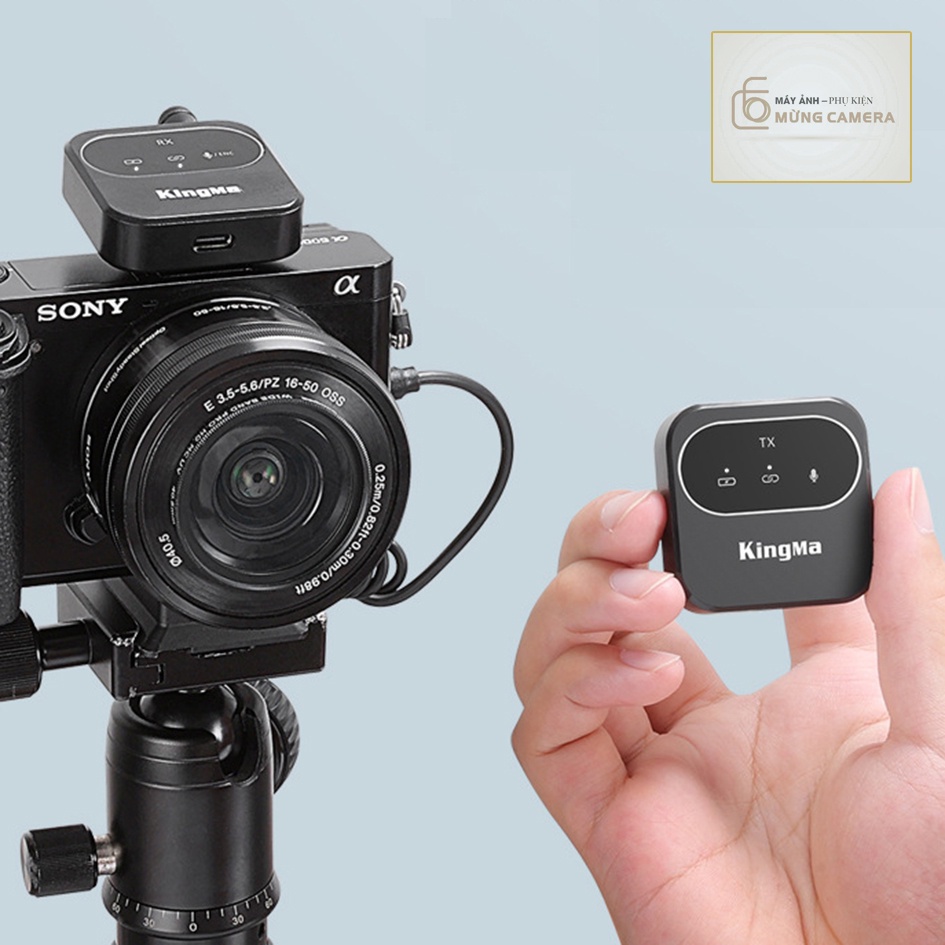 Mic không dây cho máy ảnh và điện thoại Kingma 2.4G