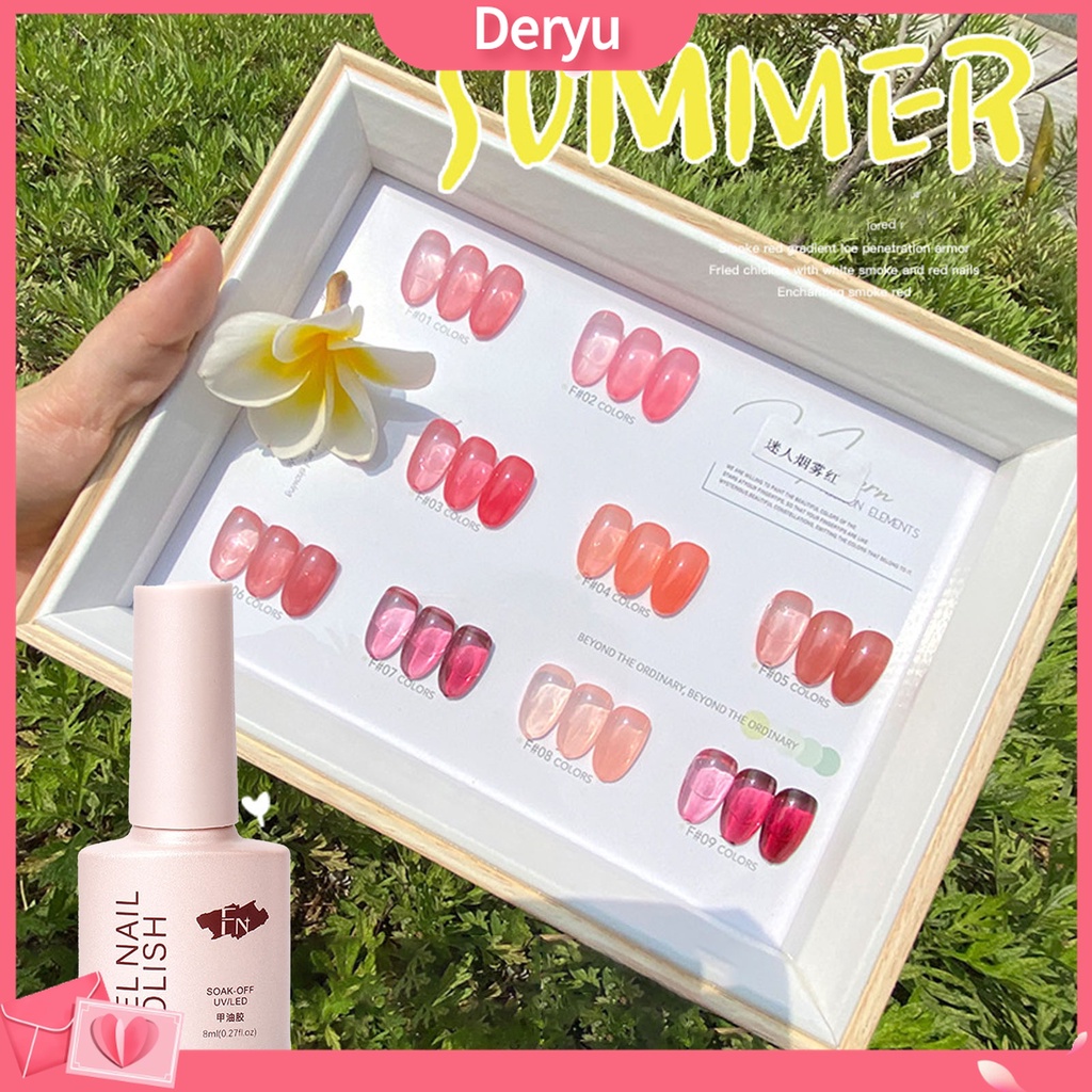 Gel sơn móng tay 8ml màu trong thời trang mùa xuân nhiều màu tùy chọn