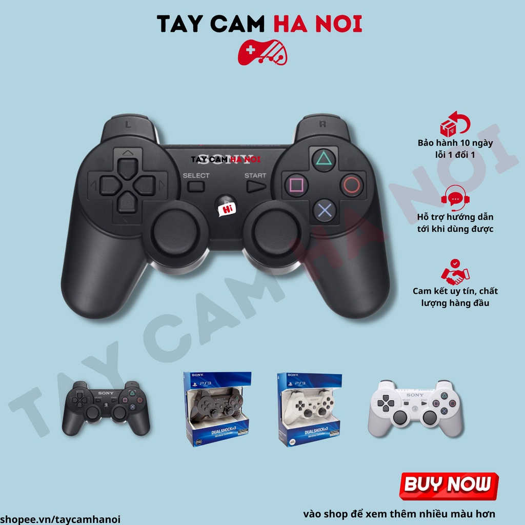 Tay cầm chơi game PS3 nhiều màu 🎮 full chức năng, full game, cắm vào chơi luôn Joystick 360, Rung, tay cầm hà nội