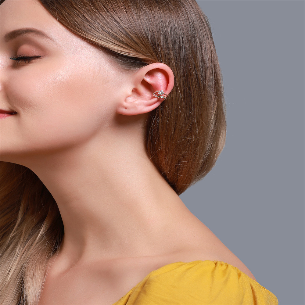 Khuyên Vành Tai Kim Loại Hình Ngôi Sao Thời Trang