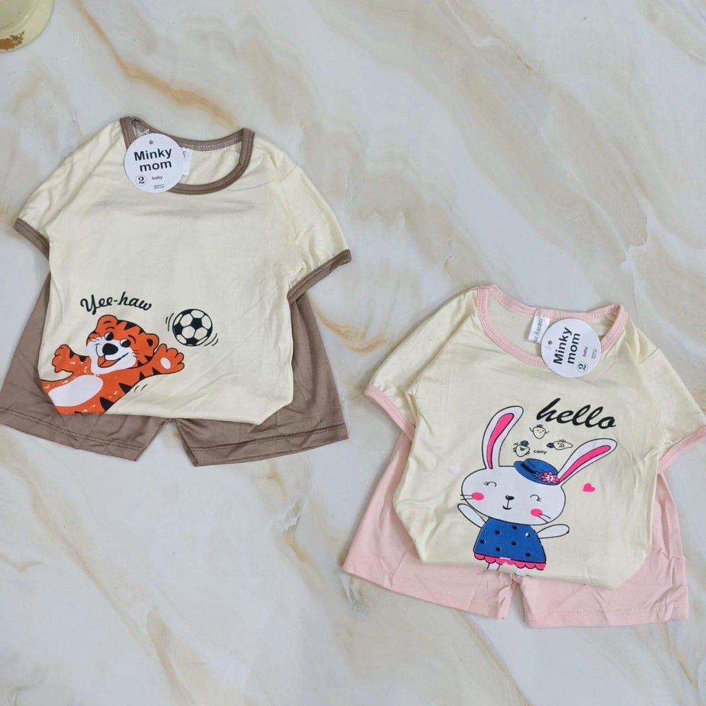 Bộ quần áo cộc tay trẻ em thun lạnh cho bé trai bé gái Z19