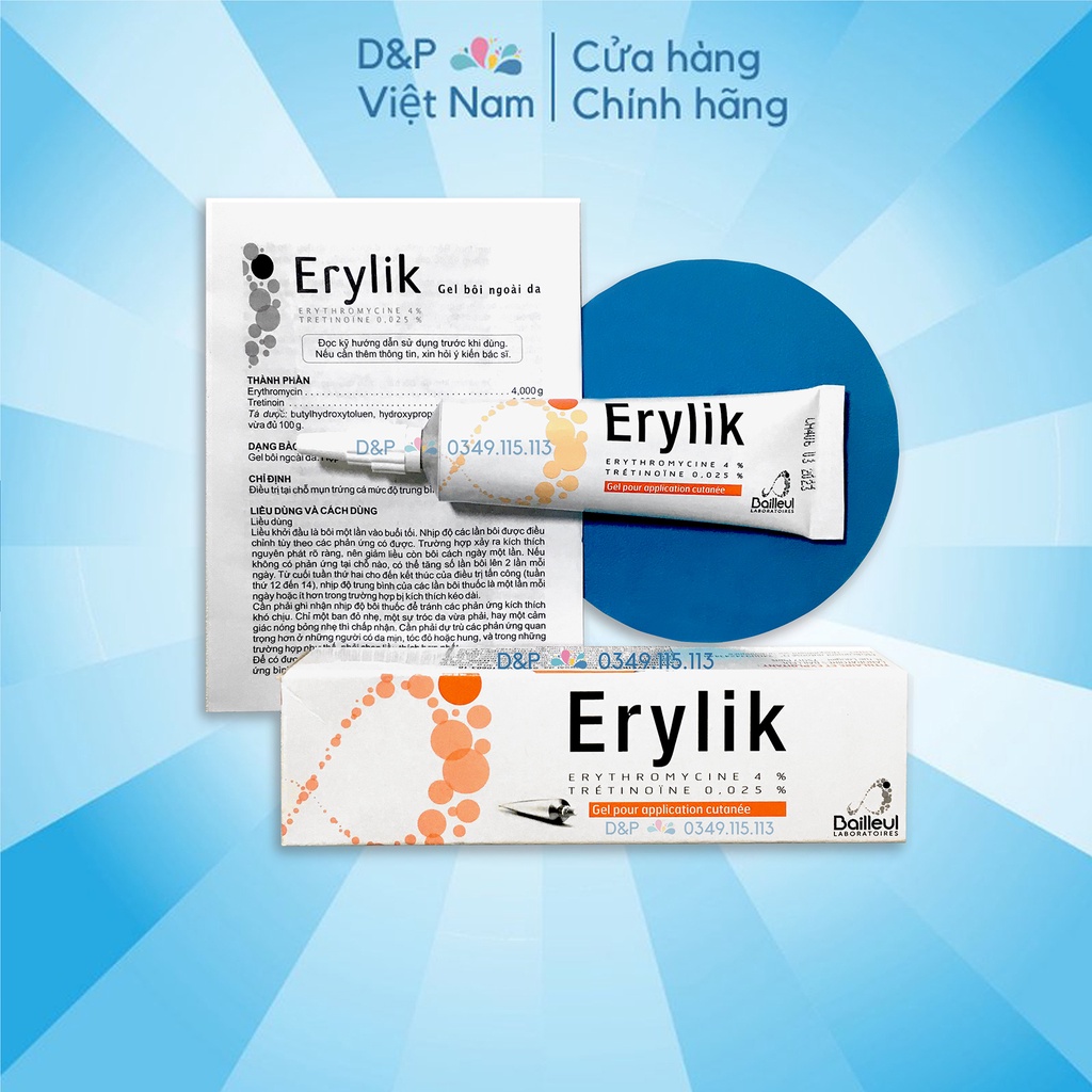 [ Hàng Pháp ] Erylik Giảm Mụn Ngừa Thâm Trứng Cá, Mụn Ẩn, Mụn Đầu Đen, 30g nhập khẩu chính hãng | BigBuy360 - bigbuy360.vn