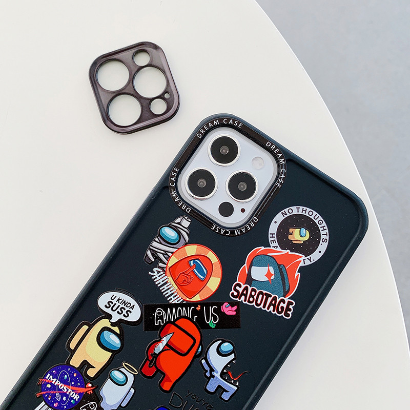 Ốp điện thoại tpu mạ điện họa tiết quái vật thích hợp cho iphone 12 mini 11 12 pro max x xs max xr 8 7 plus