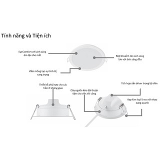 Đèn led philips 5W âm trần