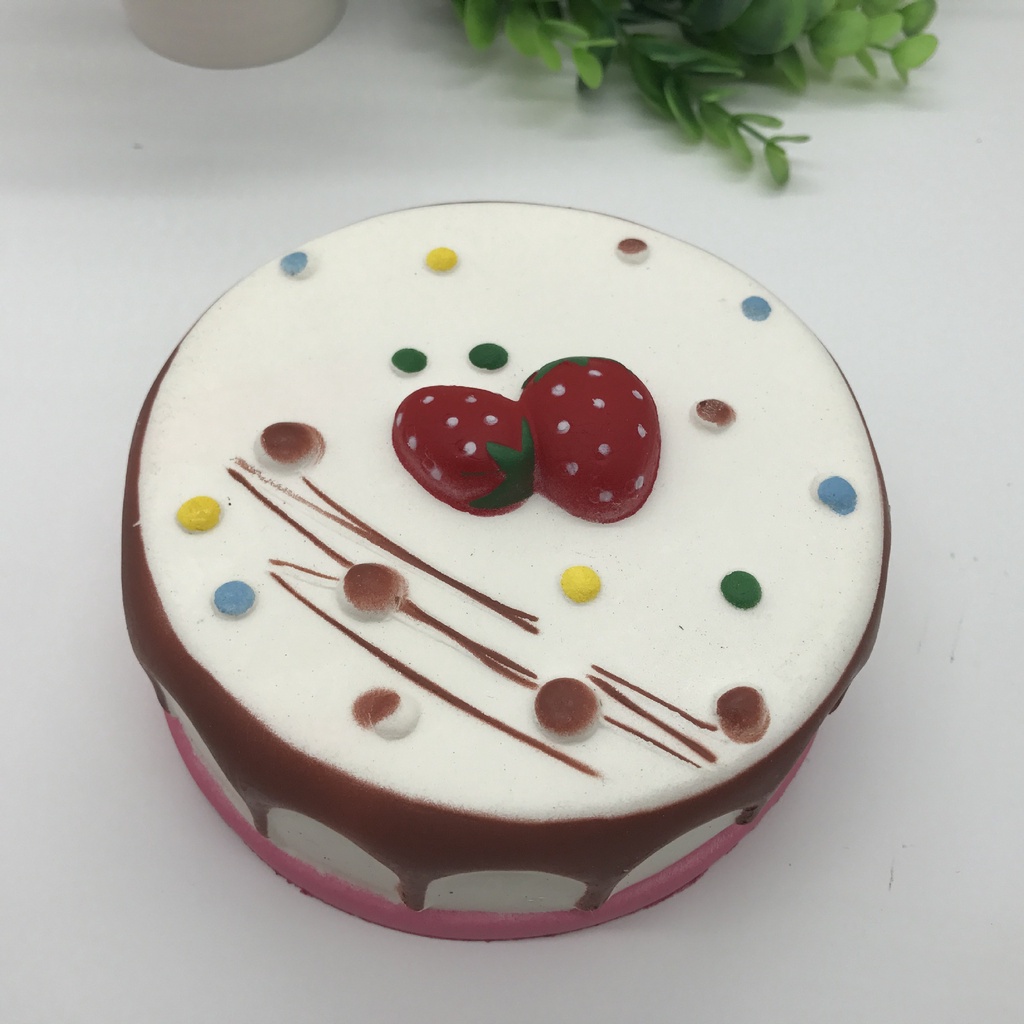 Squishy Lớn JUMBO Hình bánh gato 2 dâu Đồ Chơi Xốp Giảm Stress Hình mềm mịn dễ Thương đàn hồi Cho Bé