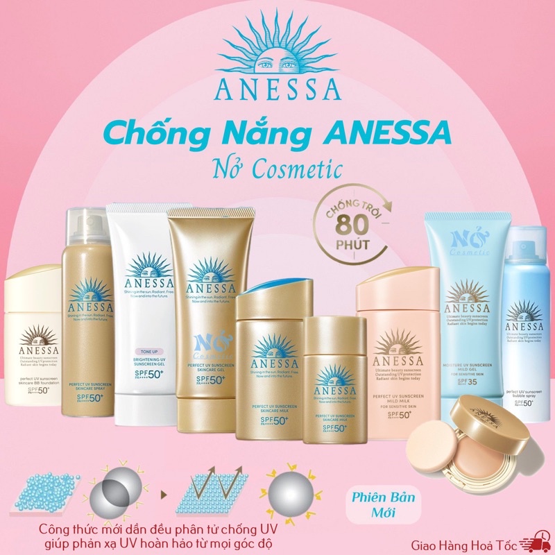 Kem chống nắng Anessa Perfect UV Skincare Nhật Bản Spf 50 PA++++