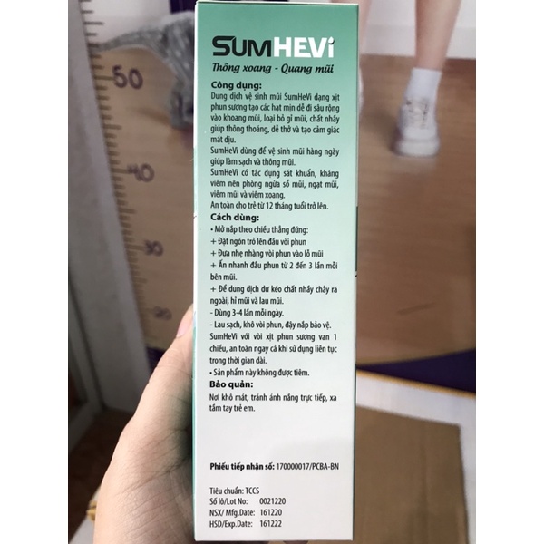 XỊT MŨI NƯỚC BIỂN SÂU SUMHEVI ( chai 70ml) - MUA 6 TẶNG 1