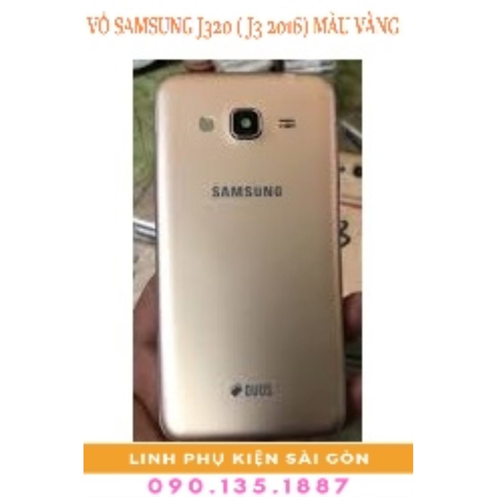 VỎ SAMSUNG J320 ( J3 2016) MÀU VÀNG