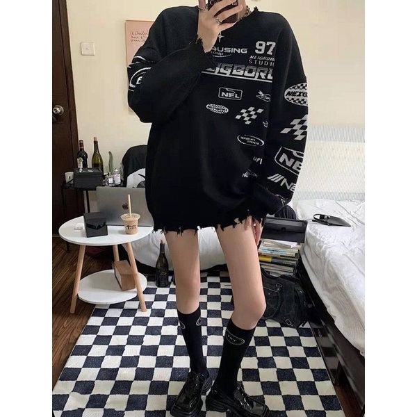 Áo Len Hoạ Tiết Racing