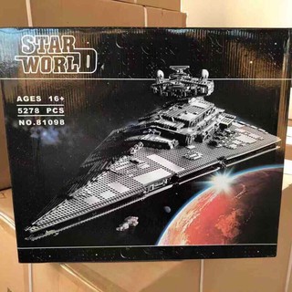 Lepin mới - king 81098 - mô hình lắp ráp - lego star war 05027 siêu phi thuyền 5278 gạch