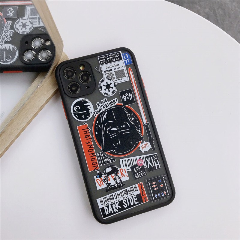 Ốp điện thoại cứng in hình hoạt hình Star wars cho Iphone 11 pro max X Xs Max Xr 7 8 6 6s Plus