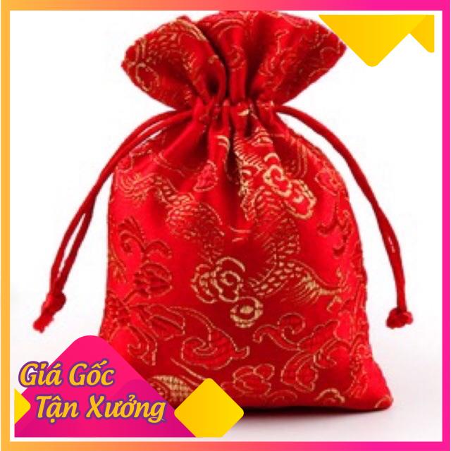 Túi gấm đỏ phong thủy 7x9 cm