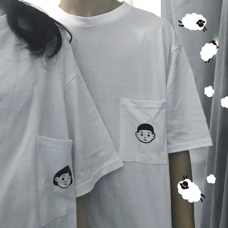 Áo Thun Tay Lỡ Có Túi Form Rộng Couple nam nữ Ulzzang Freesize UNISEX | BigBuy360 - bigbuy360.vn