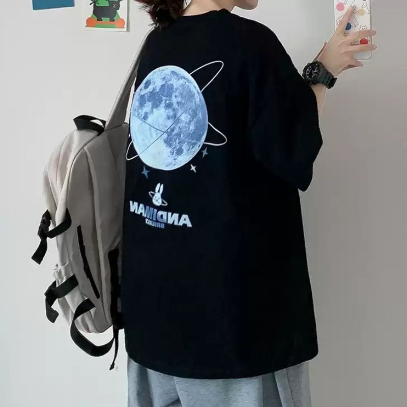 Áo thun tay lỡ nam nữ, áo phông unisex form rộng chất cotton mát mịn thấm hút mồ hôi hình sấm sét | BigBuy360 - bigbuy360.vn