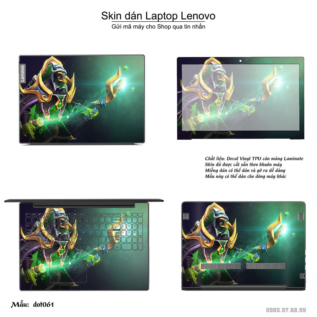 Skin dán Laptop Lenovo in hình Dota 2 nhiều mẫu 10 (inbox mã máy cho Shop)